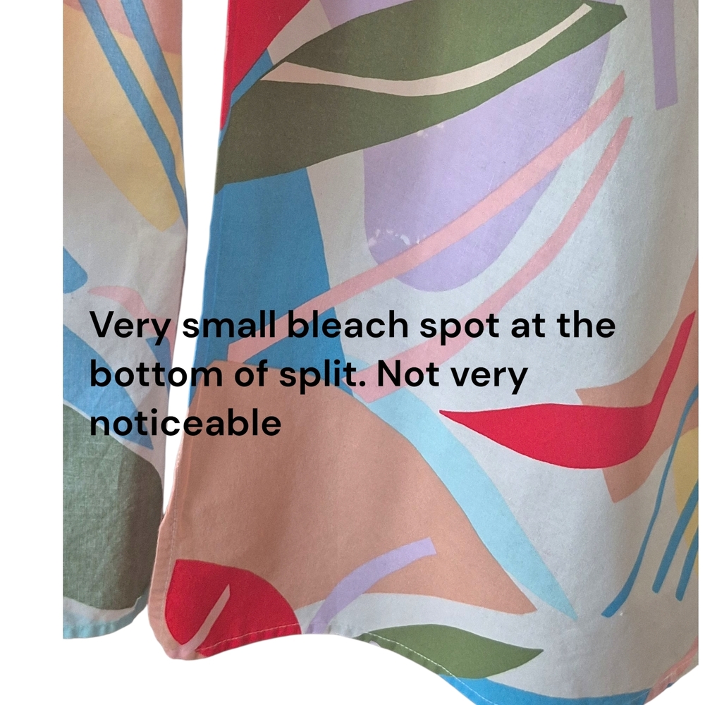 Eloquii Multicolor Pastel Floral Print Skirt With Side Slit Sz 14 - Picture 6 of 7